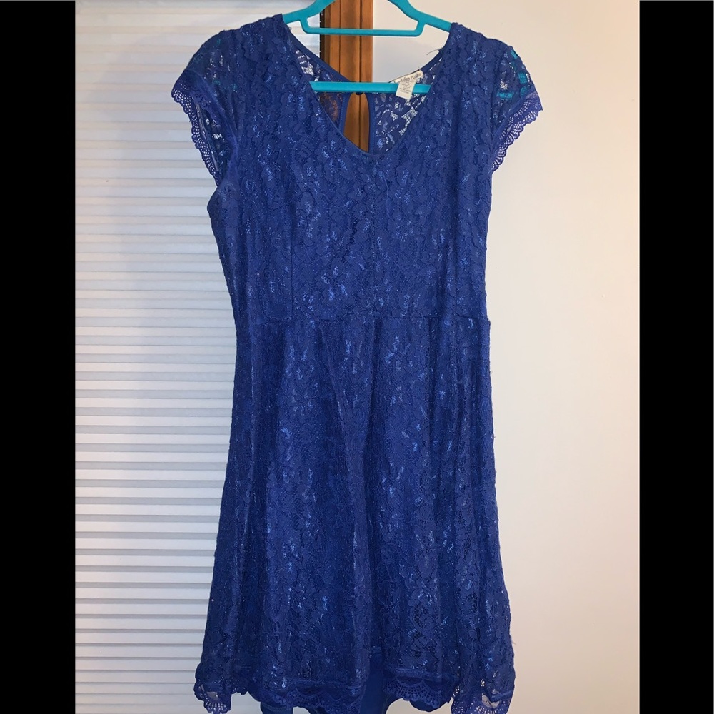 Charolette Russe Royal Blue Lace Dress XL